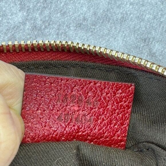 Gucci Sherry Web Bow Khaki Gg Monogram Canvas Wristlet Bag - Picture 12 of 12